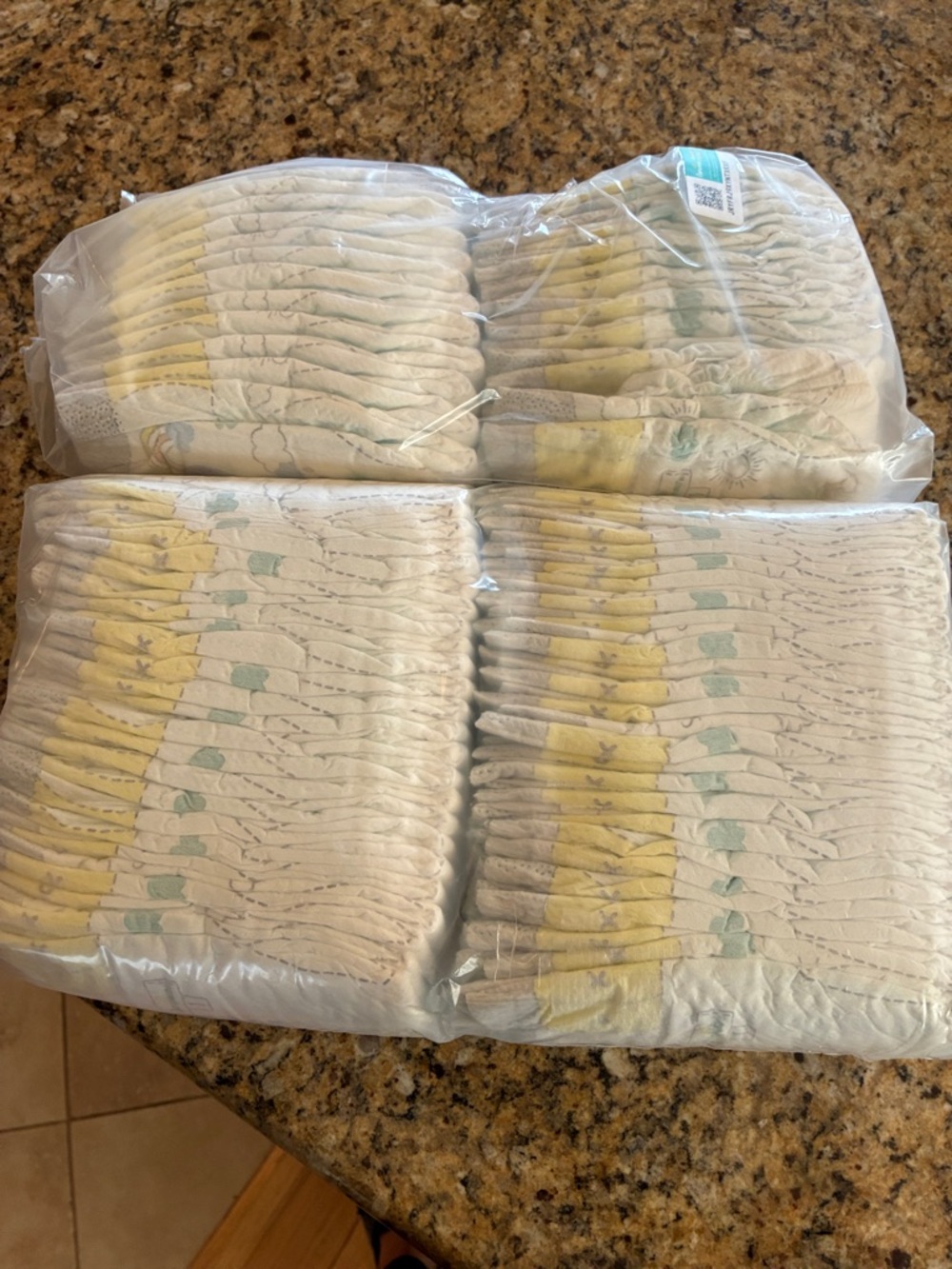 Pampers Size 1 Disposable Baby Diapers - White with Yellow Accents